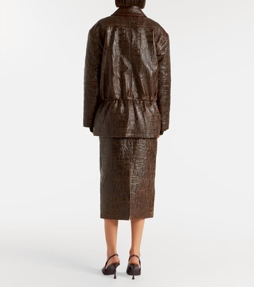 Emilia Wickstead Norcutt croc-effect leather jacket