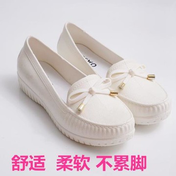 肯德基麥當勞白色防滑防水工作鞋