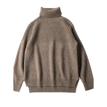 2025秋冬新款高領羊絨毛衣女寬松加厚套頭打底針織衫顯瘦保暖上衣