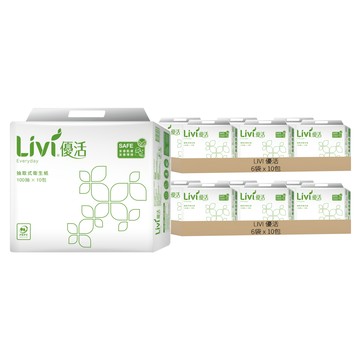 LIVI 優活 抽取式衛生紙 2層  10包  12袋