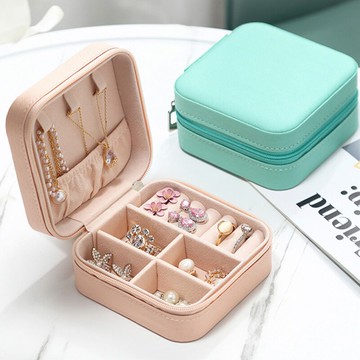 首飾收納盒項鏈戒指首飾盒耳環飾品小精致耳釘耳飾收納便攜盒子