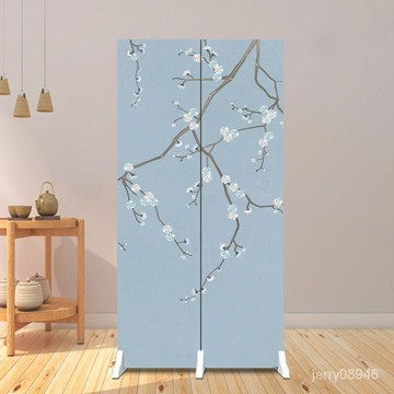 現代簡約中式屏風隔斷進門過道隔開遮擋布藝折疊雙面風水屏風玄關  屏風 擋風屏 隔斷屏 遮擋屏 玄關屏風