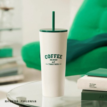 星巴克杯子2026新品復古白綠系列簡約高顏值便攜不鏽鋼吸管隨手杯