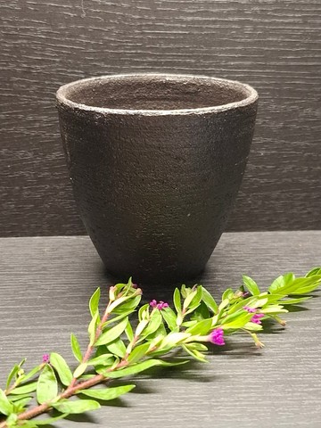 黑彩小陶杯/手工拉坯/景德鎮
