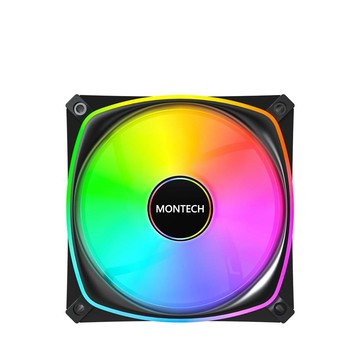 MONTECH 君主 AX120 PRO 黑色 ARGB 1600轉 來福軸承靜音風扇