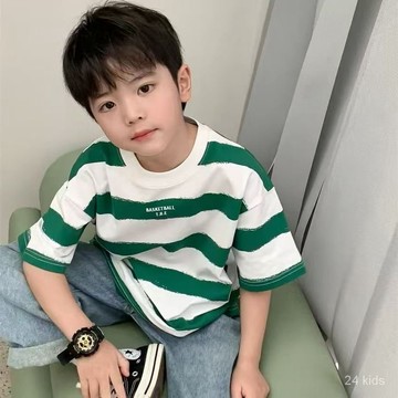 【台灣出貨】【店鋪熱銷】兒童短袖男童女童T恤夏季半袖中大童新款圓領寬鬆痞帥體恤