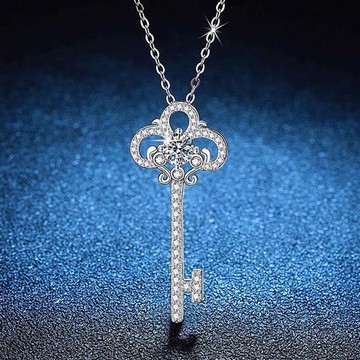 【巴黎精品】現貨+預購 頂級莫桑鑽石項鍊925純銀女項鍊項鏈鎖骨鏈情人節禮物-50分暮光吊墜女飾品a1kv14