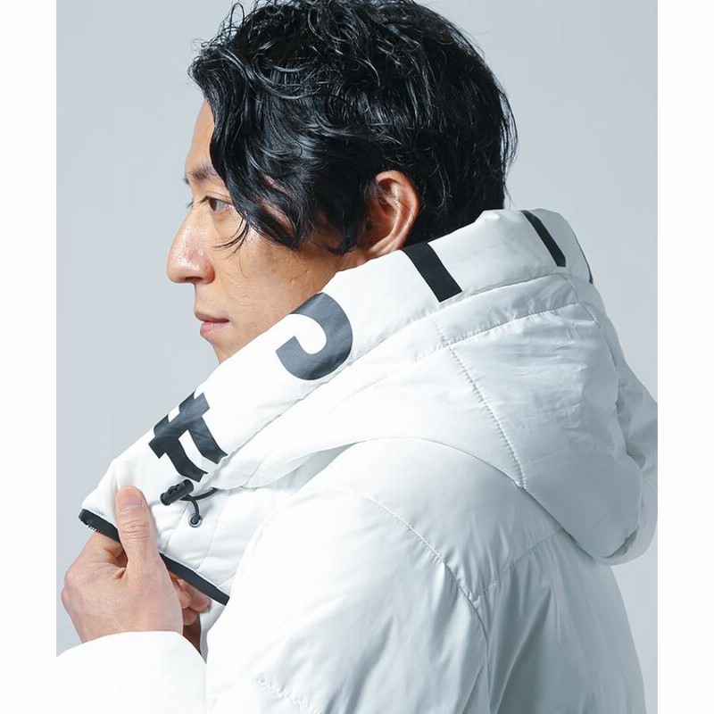 中綿ダウンジャケット メンズ 冬服 50代 白 アウター ちょいワル