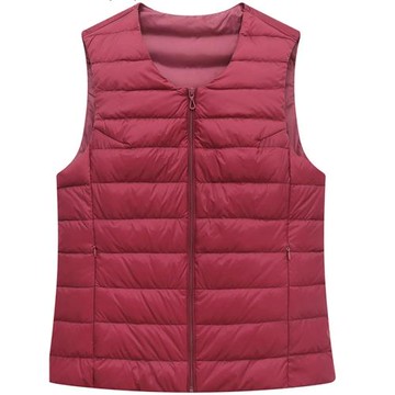 羽絨馬甲女士背心款2025新款大碼輕薄保暖中老年人媽媽馬夾女坎肩