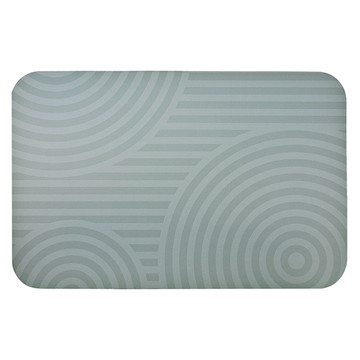 【怪獸】日竹門 軟式珪藻土吸水彩印地墊 枯山水 (58x38cm) -禪意綠