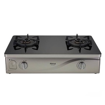 (含標準安裝)林內【RTS-Q230G(B)】台爐式感溫雙口爐二口爐(黑波)