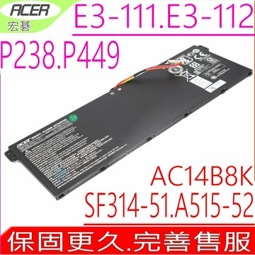 ACER AC14B8K 宏碁原裝電池 TravelMate B115-M B115-MP P449-M P449-MG TMP449 P249 TMP249 P236 P236-M TMP236 P238 TMP238 P2410-M P2510-G2 P2510-M TMP2410 TMP2510 4ICP5/57/80 ES1-433G