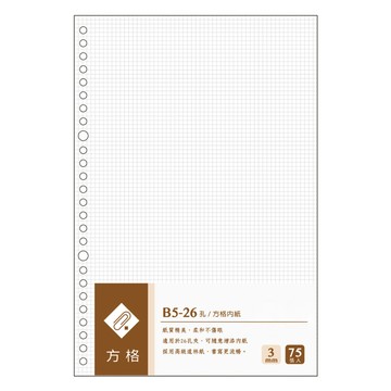 B5-26孔 3mm/4mm 方格內紙