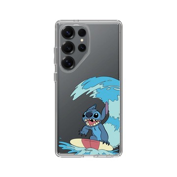 Galaxy S25 Ultra Clear 透明 - 迪士尼-史迪奇 Disney Stitch - 經典系列-不游泳但衝浪