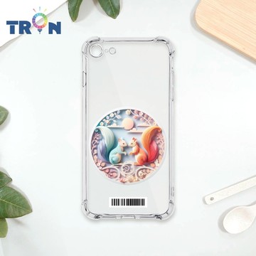 TRON IPhone 7/8/SE2 可愛紙雕松鼠 四角防摔載具殼 軟殼 手機殼