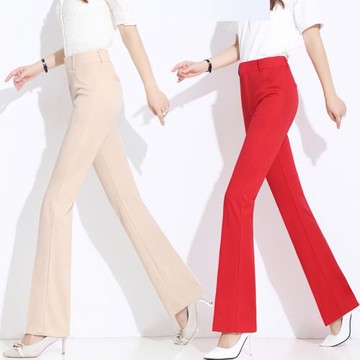 大碼女褲喇叭褲女褲高腰褲子夏季薄款微喇褲長褲新款