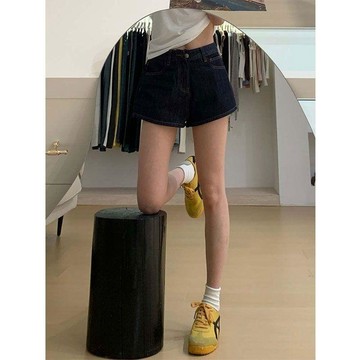 【砂糖夢境】辣妹後口袋設計感牛仔短褲女夏季小個子高腰彈力緊身顯瘦包臀熱褲