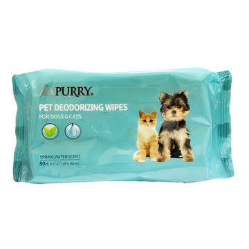 PURRY 派銳 寵物除臭潔膚巾 寵物護理  80張  1包