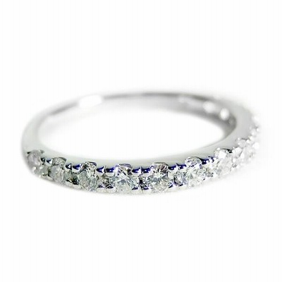 ダイヤモンド リング ハーフエタニティ 0.5ct 8.5号 プラチナ 0.5カラット エタニティリング 指輪 鑑別カード付き Pt900