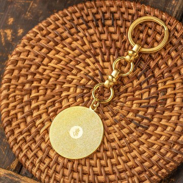 費高檔楞嚴咒掛件汽車鑰匙扣男士個性創意女致鈦鋼情侶女鑰匙鏈