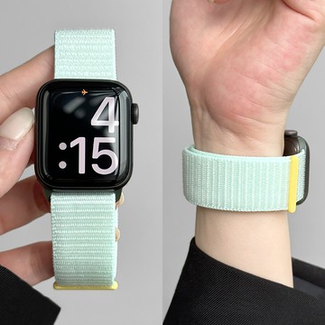 尼龍回環編織錶帶 運動透氣 適用 Apple Watch 11 10 9 8 7 6 SE 5 錶帶 42MM 46MM