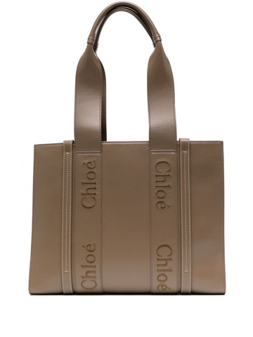 Chloé - medium Woody leather tote bag - women - Leather - One Size - Brown