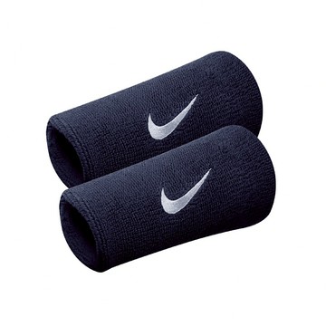 [ACS] Nike 護腕 Swoosh Doublewide Wristbands 藍 白 棉質 吸汗 運動 訓練 護具 NNN05416OS