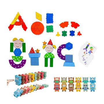 【台灣現貨】木製拼圖組 益智 教具 早教 蒙特梭利 疊疊樂 STEAM