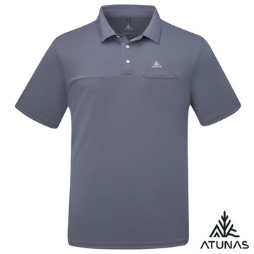 【ATUNAS 歐都納】男酷涼節能抑菌短袖POLO衫A1PS2603M深灰