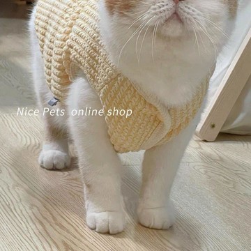 可愛毛線馬甲春夏薄款寵物貓咪衣服小型犬比熊泰迪馬爾濟斯狗狗