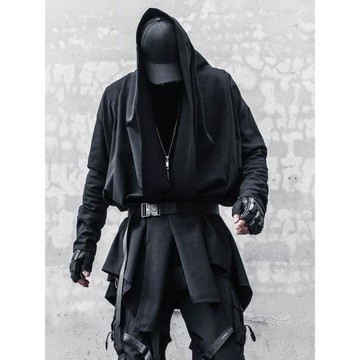 暗黑系山本風中長款巫師個性哥特披風春秋開衫斗篷男發型師外套風