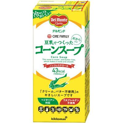 デルモンテ ワン ファミリー 豆乳でつくったコーンスープ 1L×6本