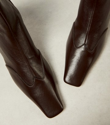 Khaite Nevada leather ankle boots