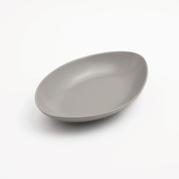 WAGA 流線灰霧 30.5cm 陶瓷橢圓盤｜單品