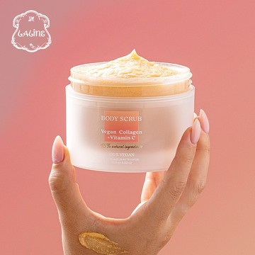 {禮物首選}【Laline】膠原維生素C 身體磨砂膏 250g｜生日禮物｜死海海鹽｜溫和去角質NO.1
