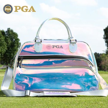 美國PGA 高爾夫女士衣物包韓版炫彩鐳射輕便手提旅行球包