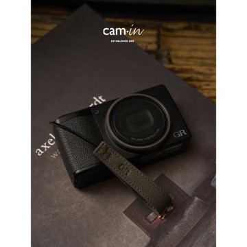 cam-in 真皮手腕手掌紋相機細繩指環帶適用理光GR4 GR3X 黑卡ZV1
