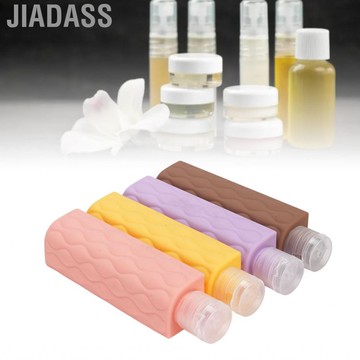 Jiadass Pssopp 便攜式矽膠旅行瓶洗漱用品容器套裝（淺粉色系列）