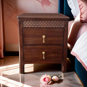 公司貨 超低價 新中式床頭櫃實木簡約現代輕奢臥室家用烏金木床邊櫃收納櫃儲物櫃 快速發貨