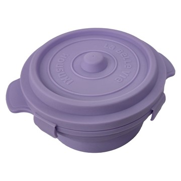 HOUSUXI 舒希 鑄鐵鍋矽膠折折盒  1個  1個容器及相配的蓋子