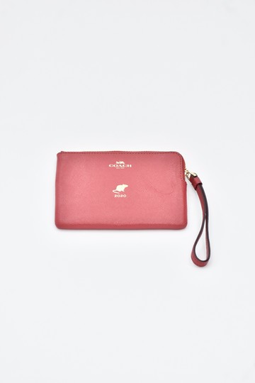 （長寬高16*1*10）coach紅色鼠年限定拉鍊零錢卡夾