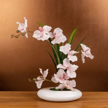 【匠俱】室內仿真蝴蝶蘭裝飾擺件 手感假花插花藝 客廳餐桌桌面飾品 玄關軟裝擺設 酒店商用裝飾花