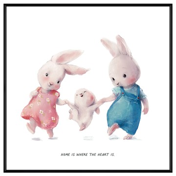 BOLUO GALLERY 菠蘿選畫所 家是心之所向 掛畫 APLS6653B  60 x 60cm  黑色