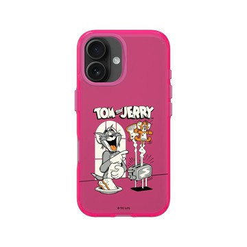 iPhone 16 Clear 粉漾桃 - 湯姆貓與傑利鼠 Tom and Jerry - 廚房攻防戰