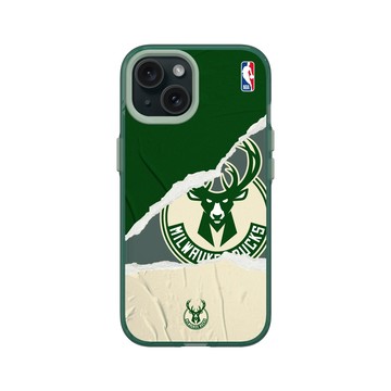 iPhone 15 Clear 憂墨綠 - NBA - 熱血系列-密爾瓦基公鹿 Milwaukee Bucks - Sweat and Tears