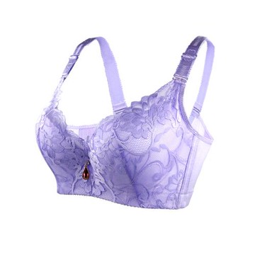 大碼文胸胖mm聚攏200斤薄款性感蕾絲內衣加肥加大收副乳調整型95D