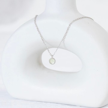 葡萄石925純銀杯子蛋糕項鍊