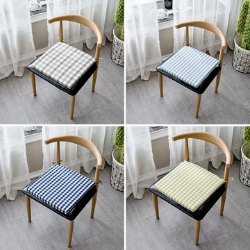 現代簡約電腦椅椅墊格子餐桌椅墊椅子坐墊冬季宿舍凳子坐墊可拆洗