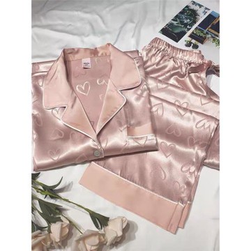 冰絲睡衣女春季長袖2025新款小香風高級感可外穿法式休閑家居服冬