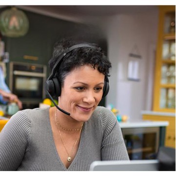 捷波朗(Jabra)電腦辦公在線頭戴式藍牙降噪耳機Evolve2 55 UC